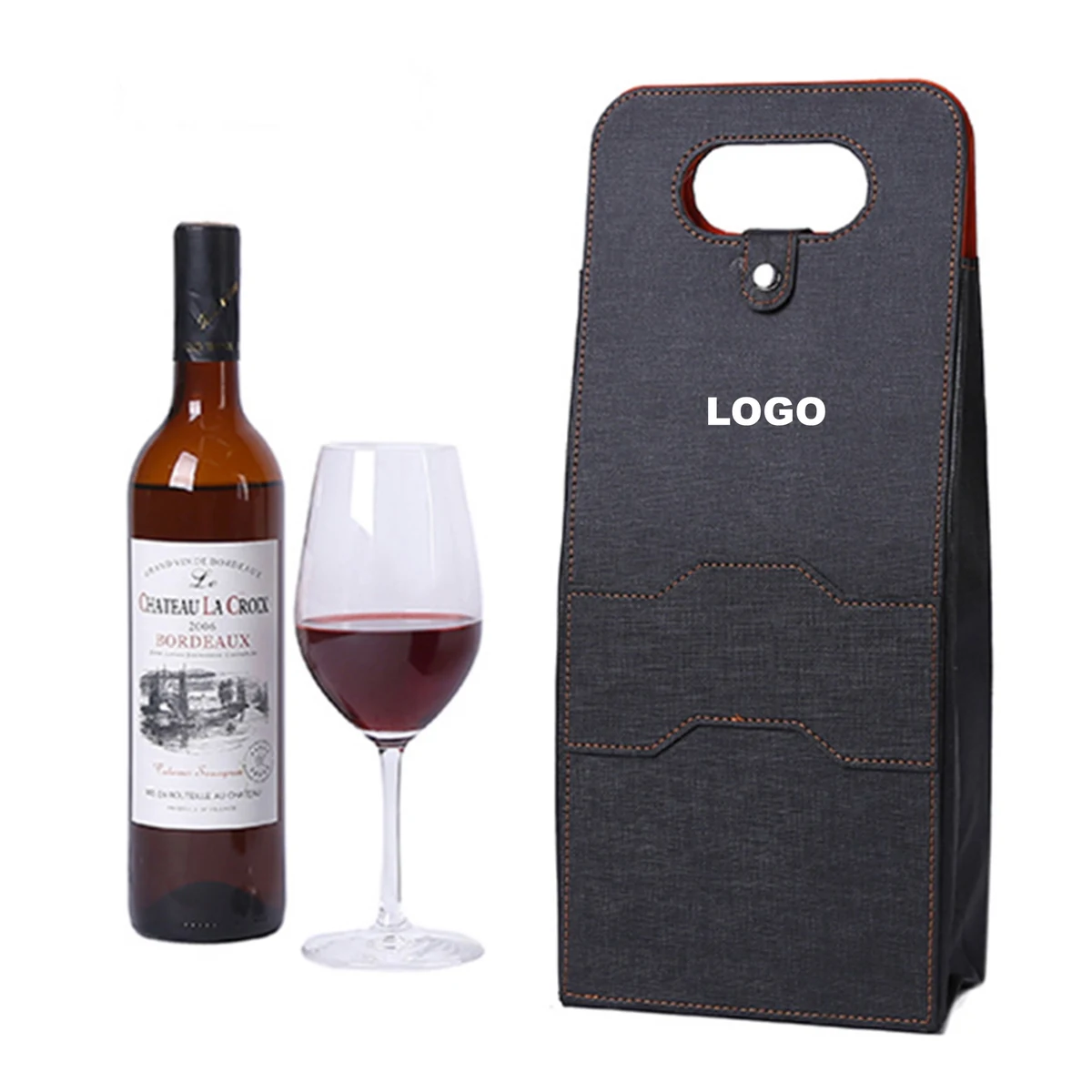 PU Leather Case Beer Wine Bottle Bag 1