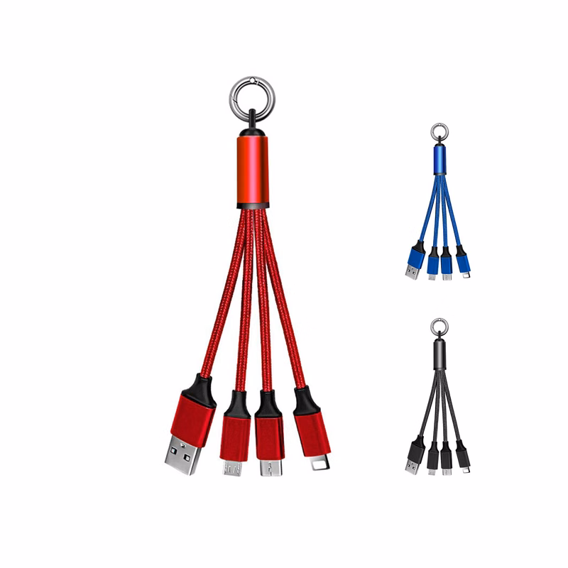3 in 1 Key chain Design Portable USB Charging Cable