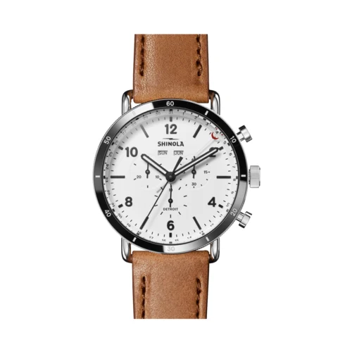 Shinola The Canfield Sport Leather Strap Watch 1