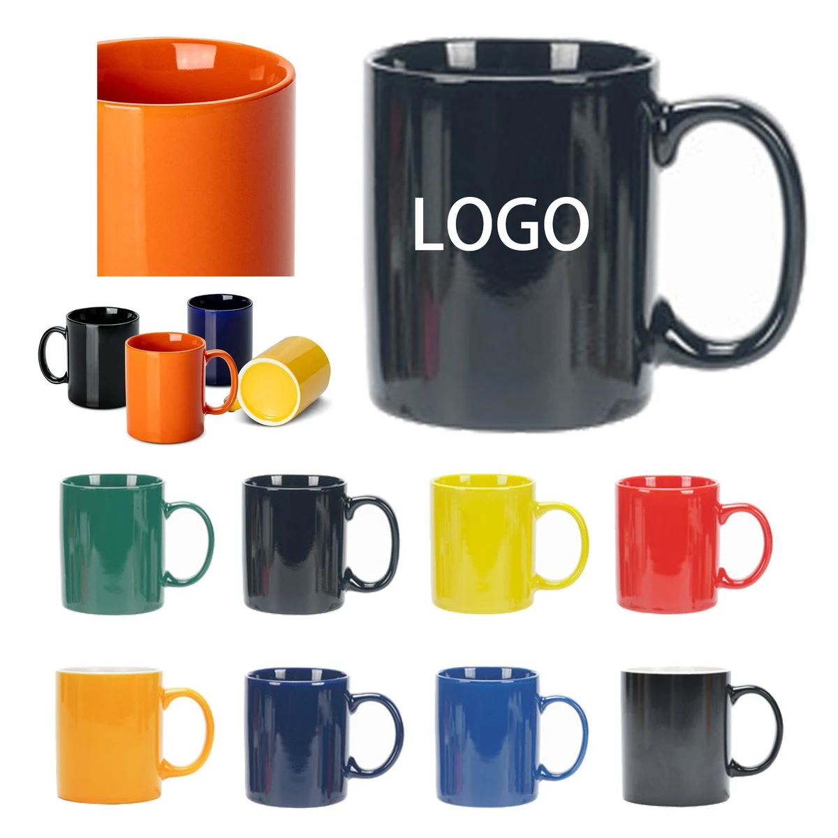 Glossy Ceramic Cup with Handle 1