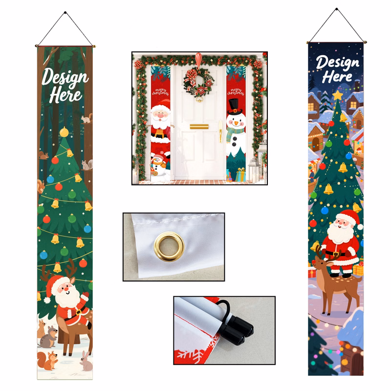 Personalized Christmas Yard Couplet with Pole