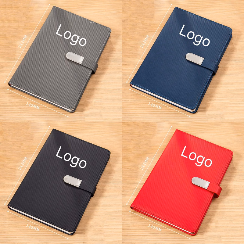 Leather Notebook W/ Oval Button