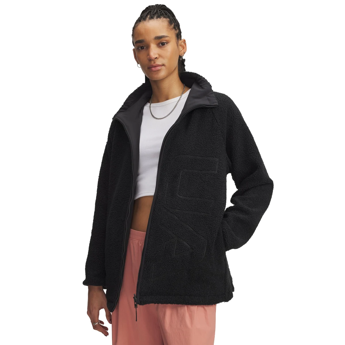 UA Mission Reversible Women's Oversized Bomber Jacket 1