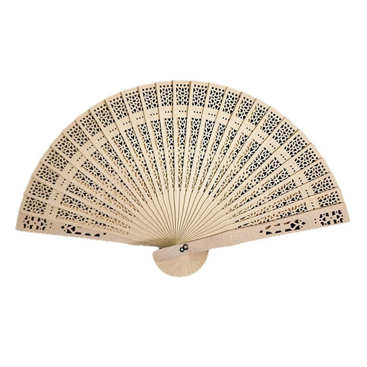 Classic Wood Folding Hand Fan 1
