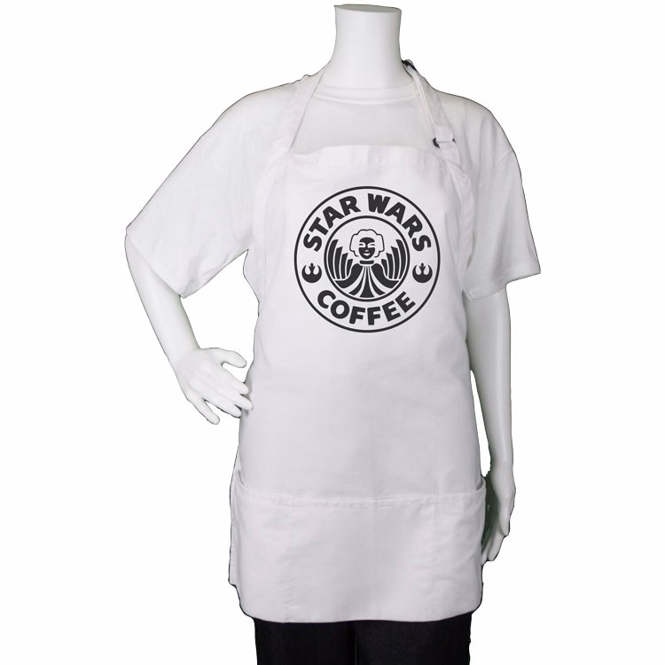White Restaurant-Style Bib Apron