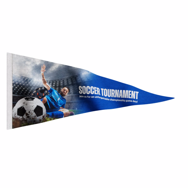 Felt Pennant 8"X18" (Strip 0.68" Wide) Dye Sublimated (Domestically Decorated)