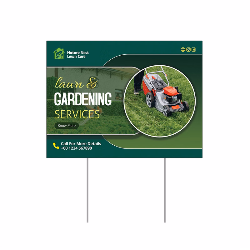 Economy Yard Signs Regular cut (Single Sided)