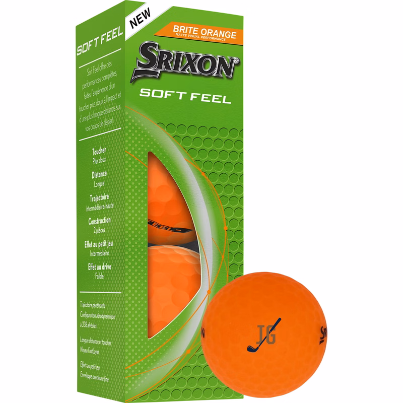 Srixon Soft Feel BRITE Golf Balls - 3 Pack