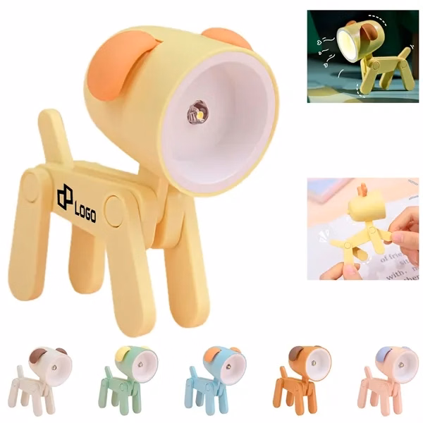 Custom Mini Dog Night Light Phone Holder 4.8 Inch — Desk Accent & Gift