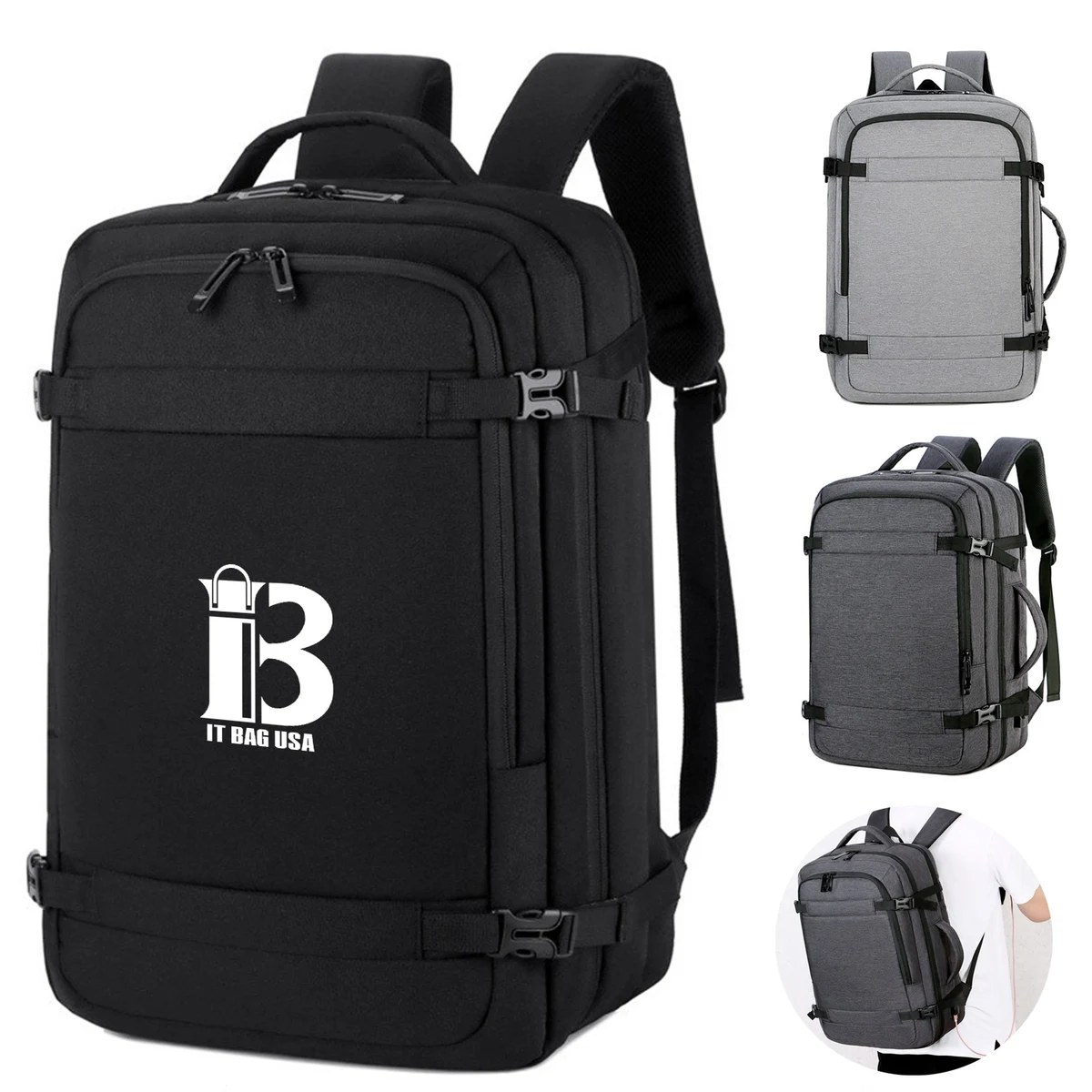Travel Carry on Business Canvas Laptop Backpack 1