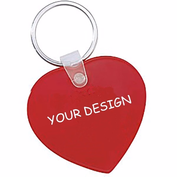 Custom 2" Square Soft PVC Keychain — Flexible Branded Key Ring with Split-Ring