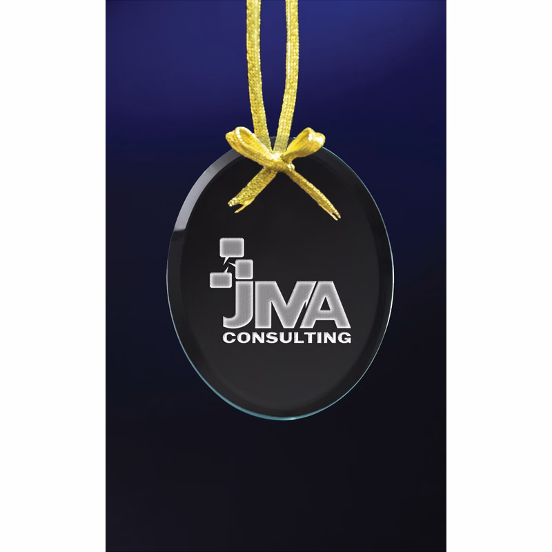 Oval Etched Ornament