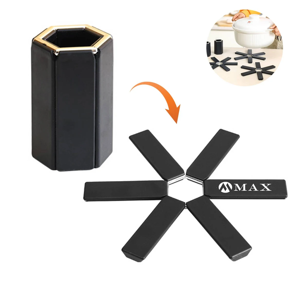 Heat-insulating and heat-resistant foldable table mat 1
