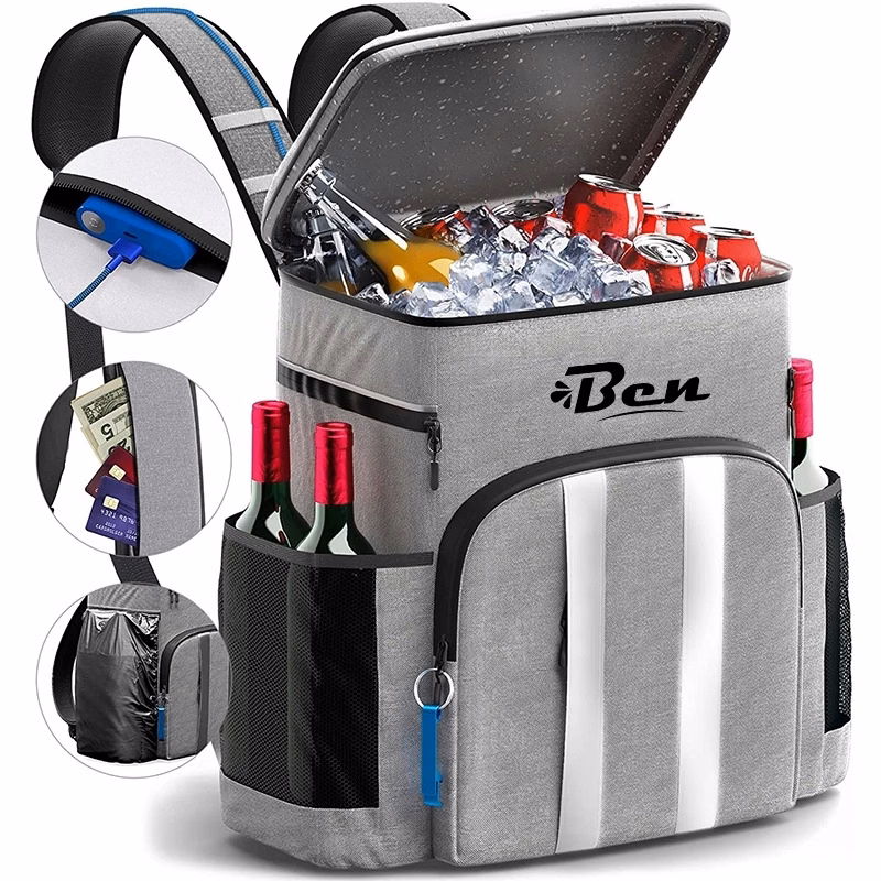 Large Capacity Insulated Backpack with Reflective Strips