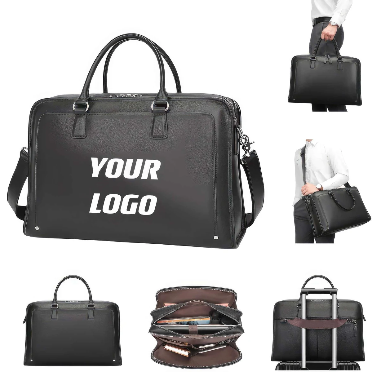 Handmade Vintage Genuine Leather Briefcase For Men 1