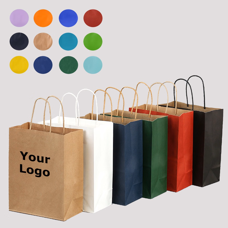 Kraft Paper Wedding Gift Bags With Handles