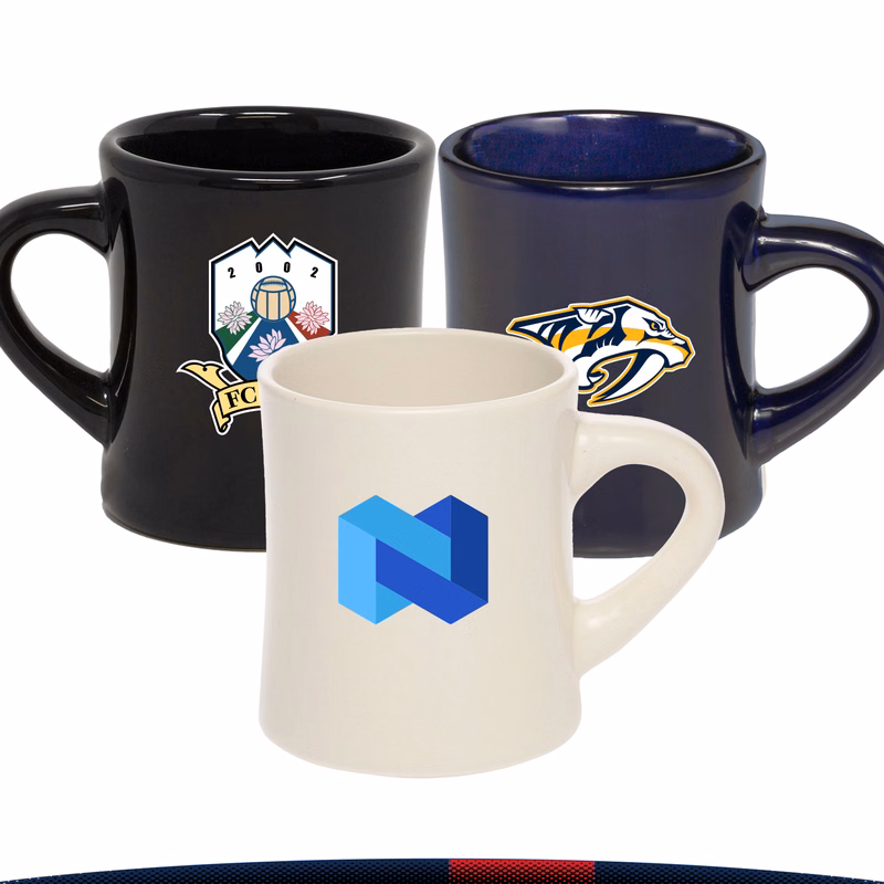 12 oz. Thick Handle Ceramic Coffee Mugs