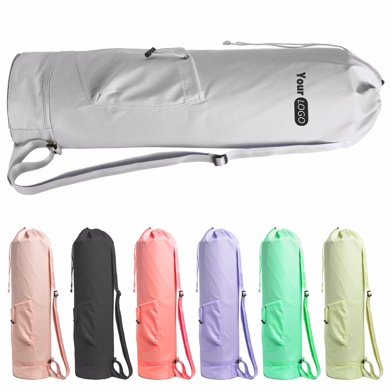 Nylon Convenient Yoga Mat Carrier With Pocket For Essentials