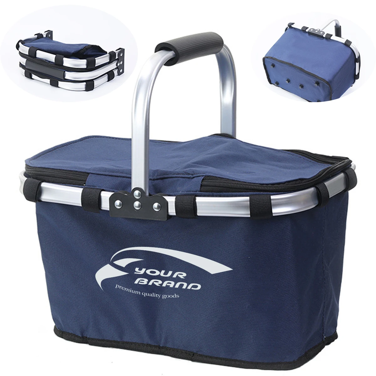 Collapsible Insulated Shopping Picnic Basket 1
