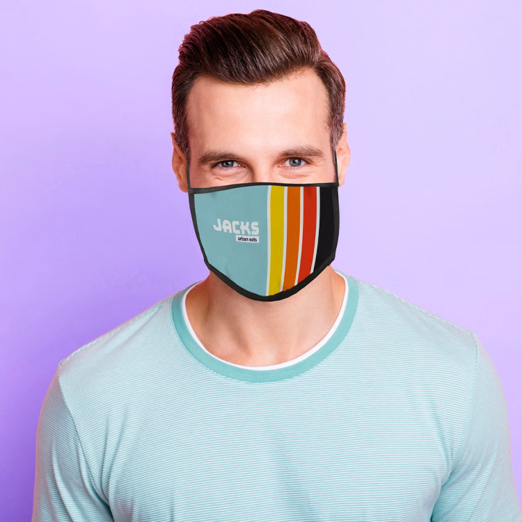 Three Layer Sublimated Face Mask