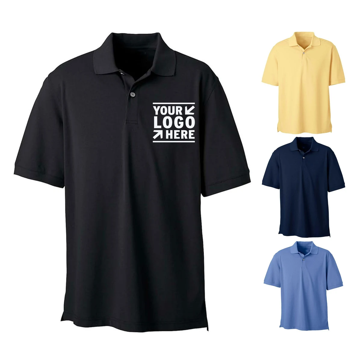 Men's Two-Buttons Pique Polo Shirt 1