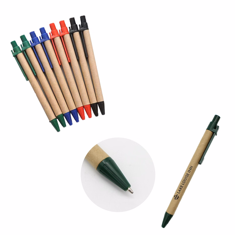Eco-friendly Recycle Kraft Paper Click Ballpoint Pen