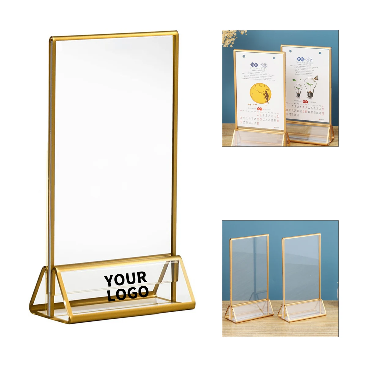 Clear Dual Display Upright Panel Stand 1
