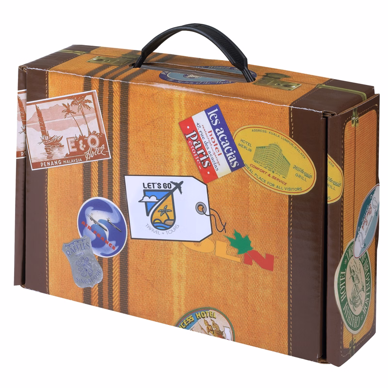 9 3/4" x 6 3/4" x 2 3/4" - Small Suitcase Box