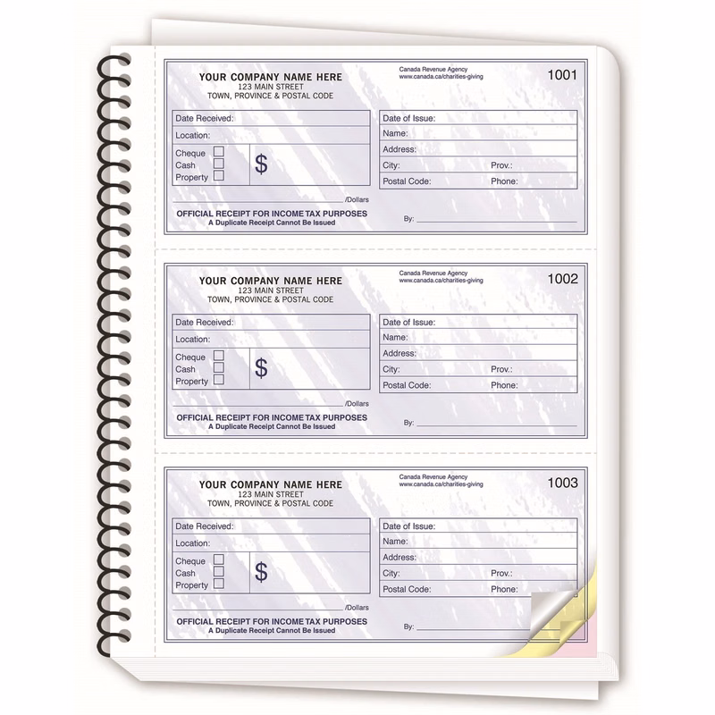 Non-Profit / Charitable Donation Receipt Books