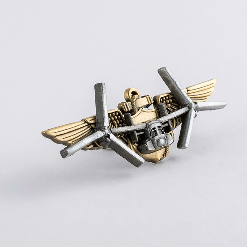 3D Alloy Custom Lapel Pin with No Color Fill