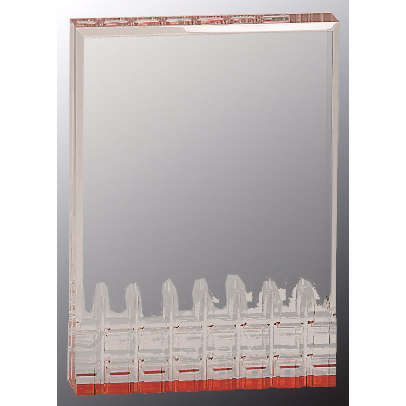 4.25" x 6" Red Mirage Acrylic Award