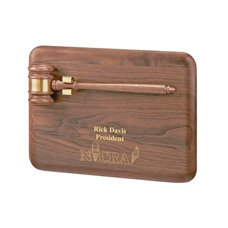 9" x 12" Gavel Plaque with Laser Engraving 1