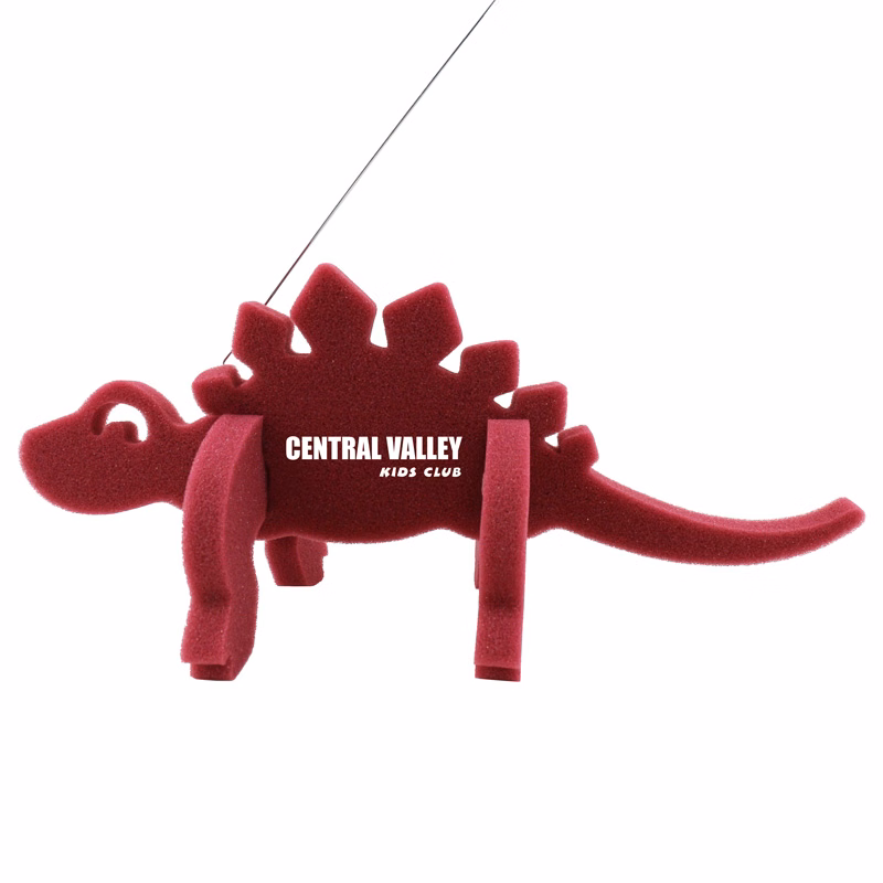 Steggy Dinosaur on a leash