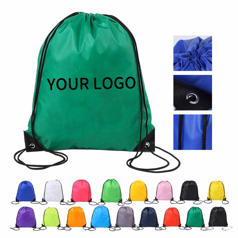 210D Polyester Drawstring Bag Compact and Reusable