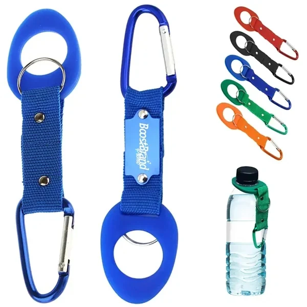 Custom Carabiner Bottle Holder Clip with Flexible Ring — Active Lifestyle Promo 1