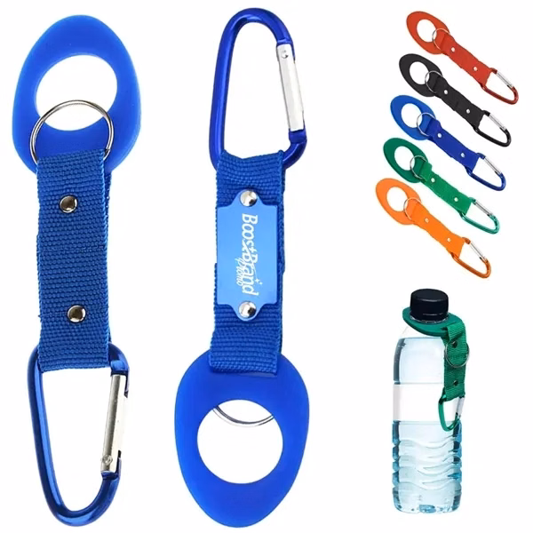 Custom Carabiner Bottle Holder Clip with Flexible Ring — Active Lifestyle Promo