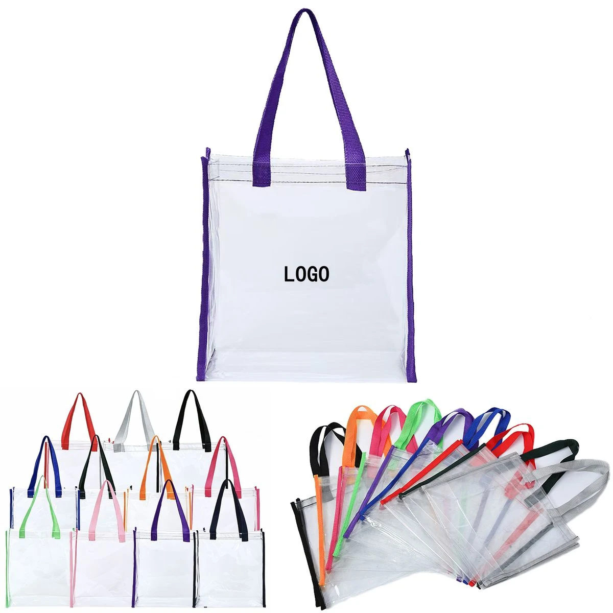 Custom Clear Pvc Tote Hand Bag 1