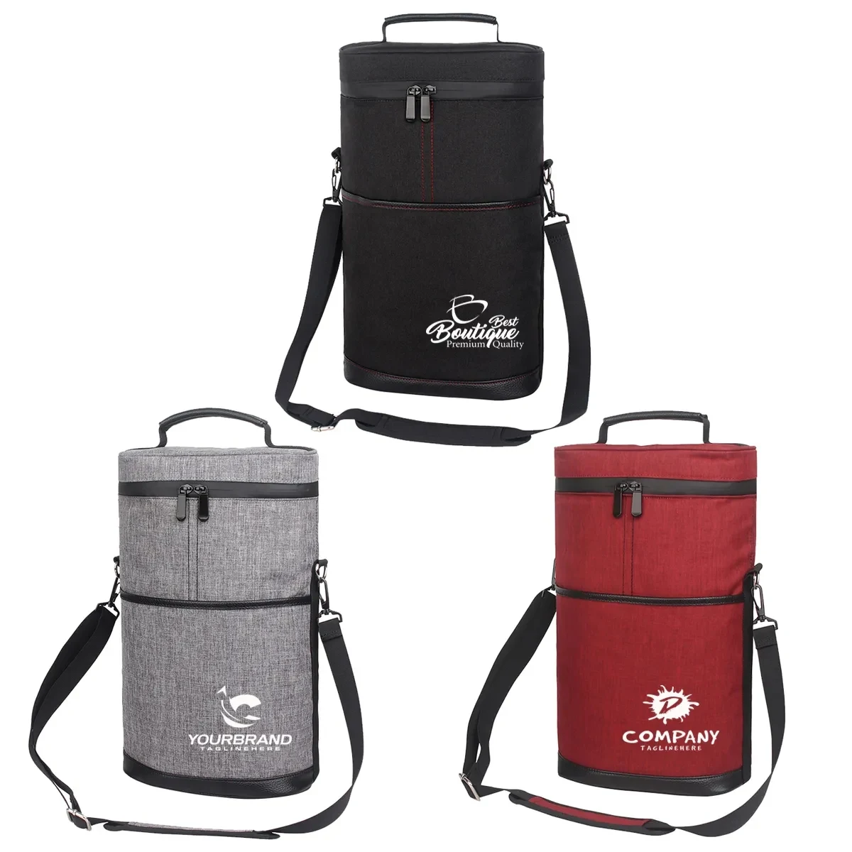 Portable Insulated Double Wine Cooler Bag For Travel 1