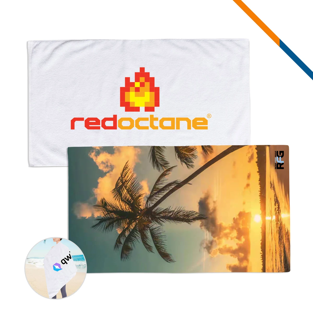 Clivn Sublimated Beach Towel - 60" x 35" 1
