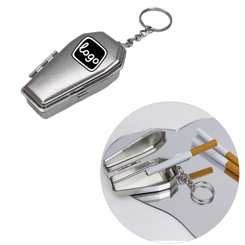 Metal Portable Pocket Keychain Ashtray