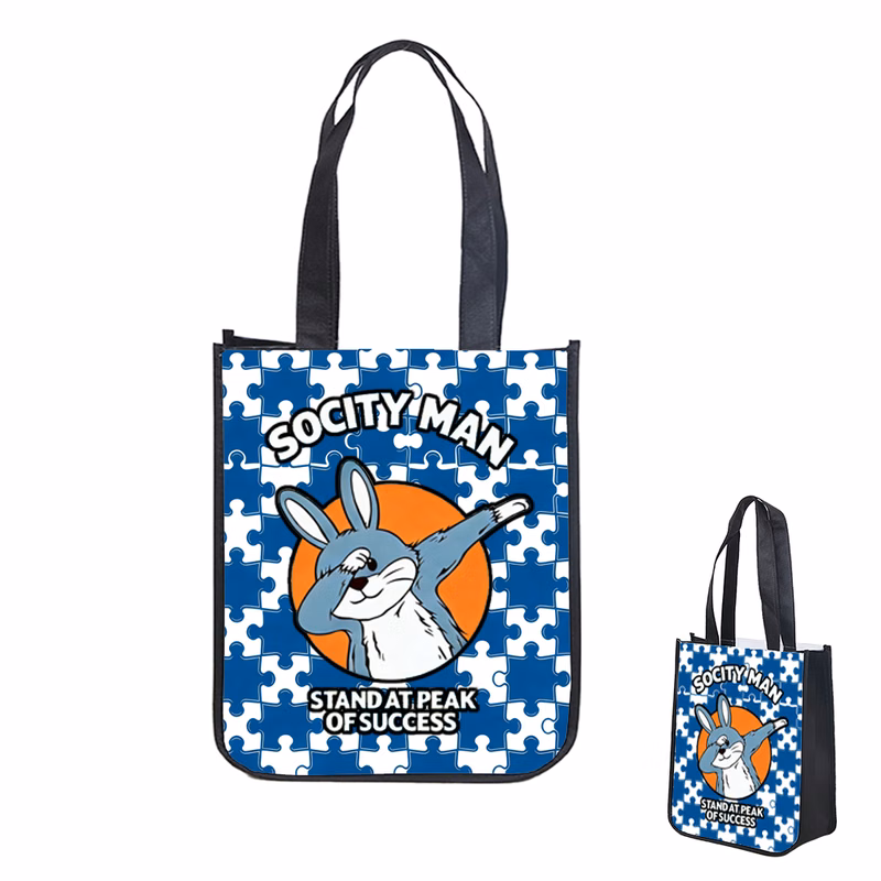 Round Corner Laminated Tote Bag