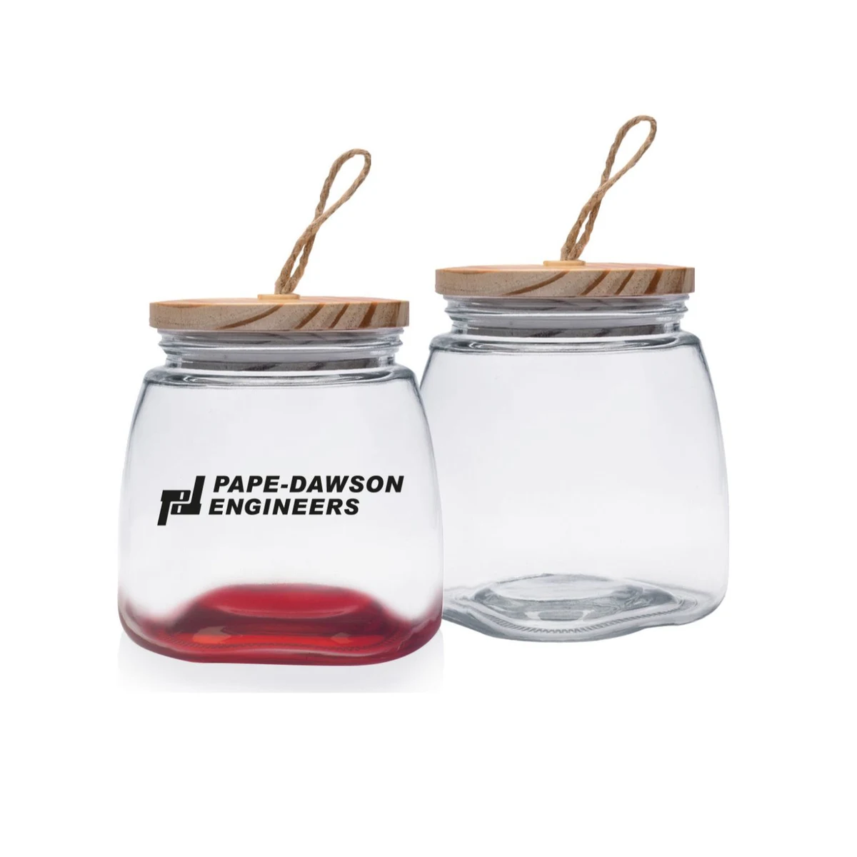 64 oz. Glass Candy Jars w/ Wooden Lid 1