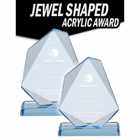 Acrylic: 6x4x1" Jewel Award
