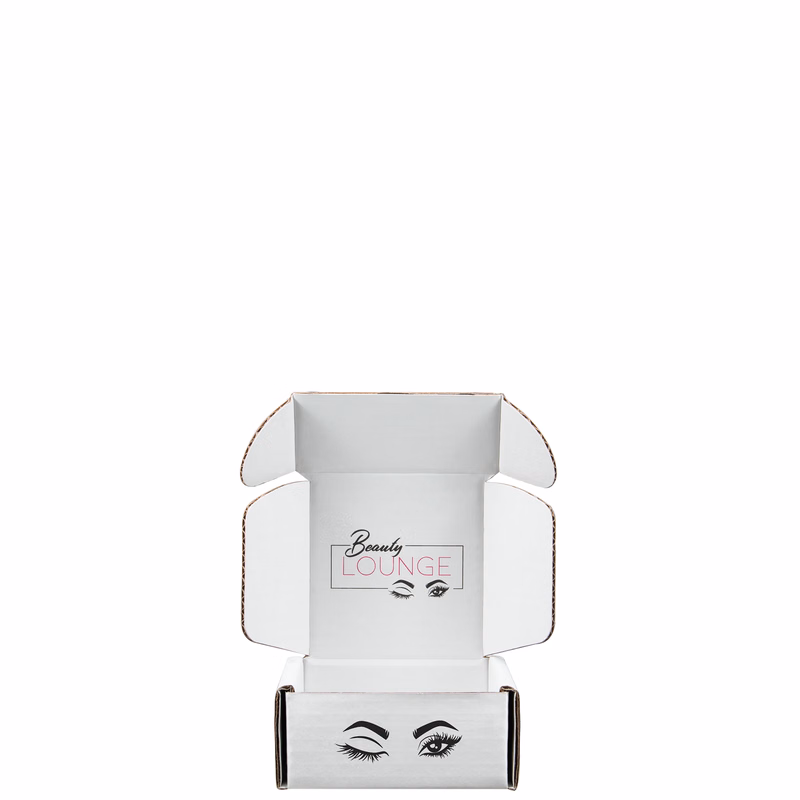 Mailing Box B-Flute 4.000" x 4.000" x 2.000" Group A - 032 sq in White Digital Print