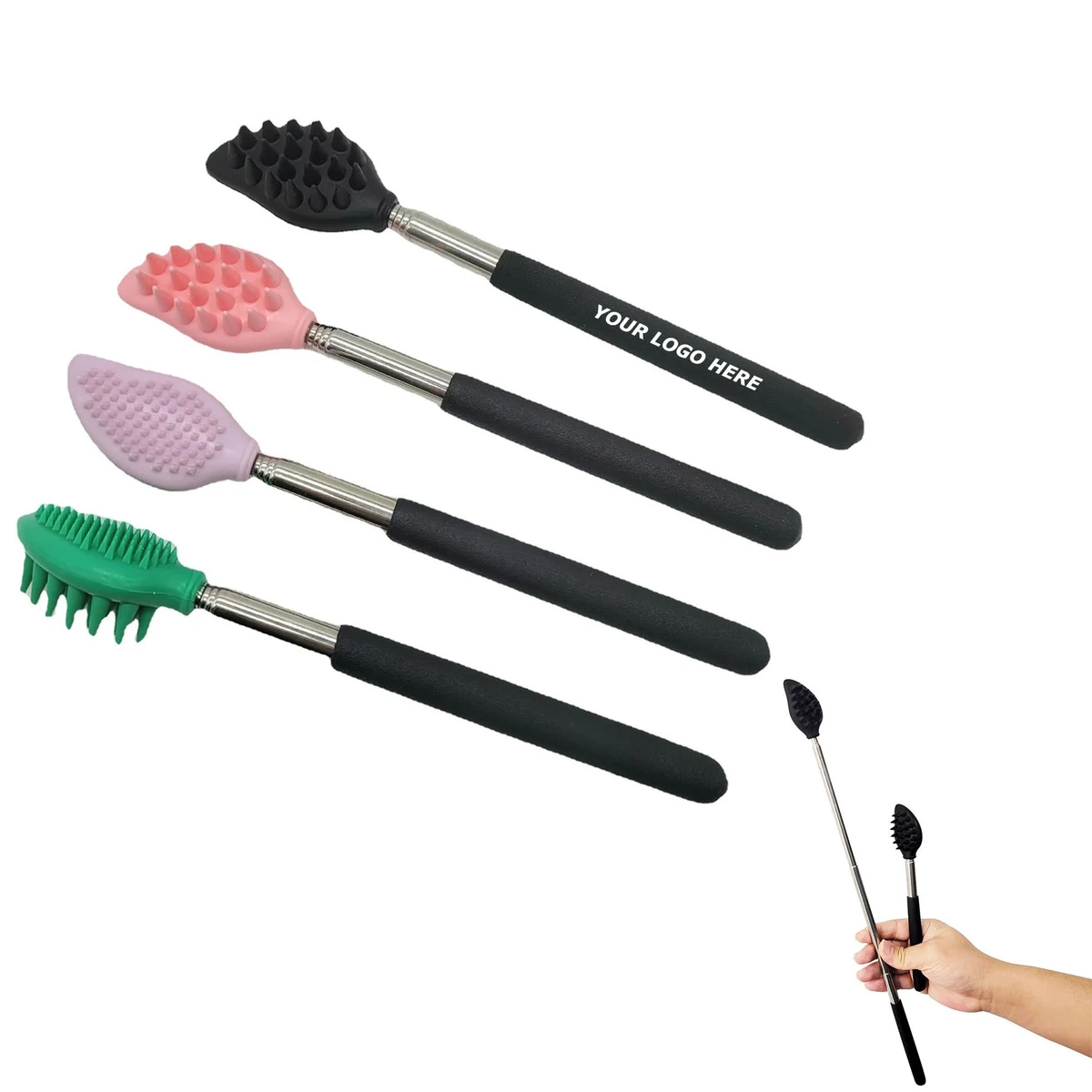 Extendable Back Scratcher Silicone Massager 1