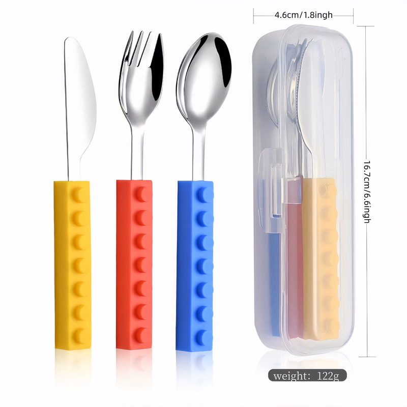 3 Pieces Building Block Lego Design Knife Fork & Spoon