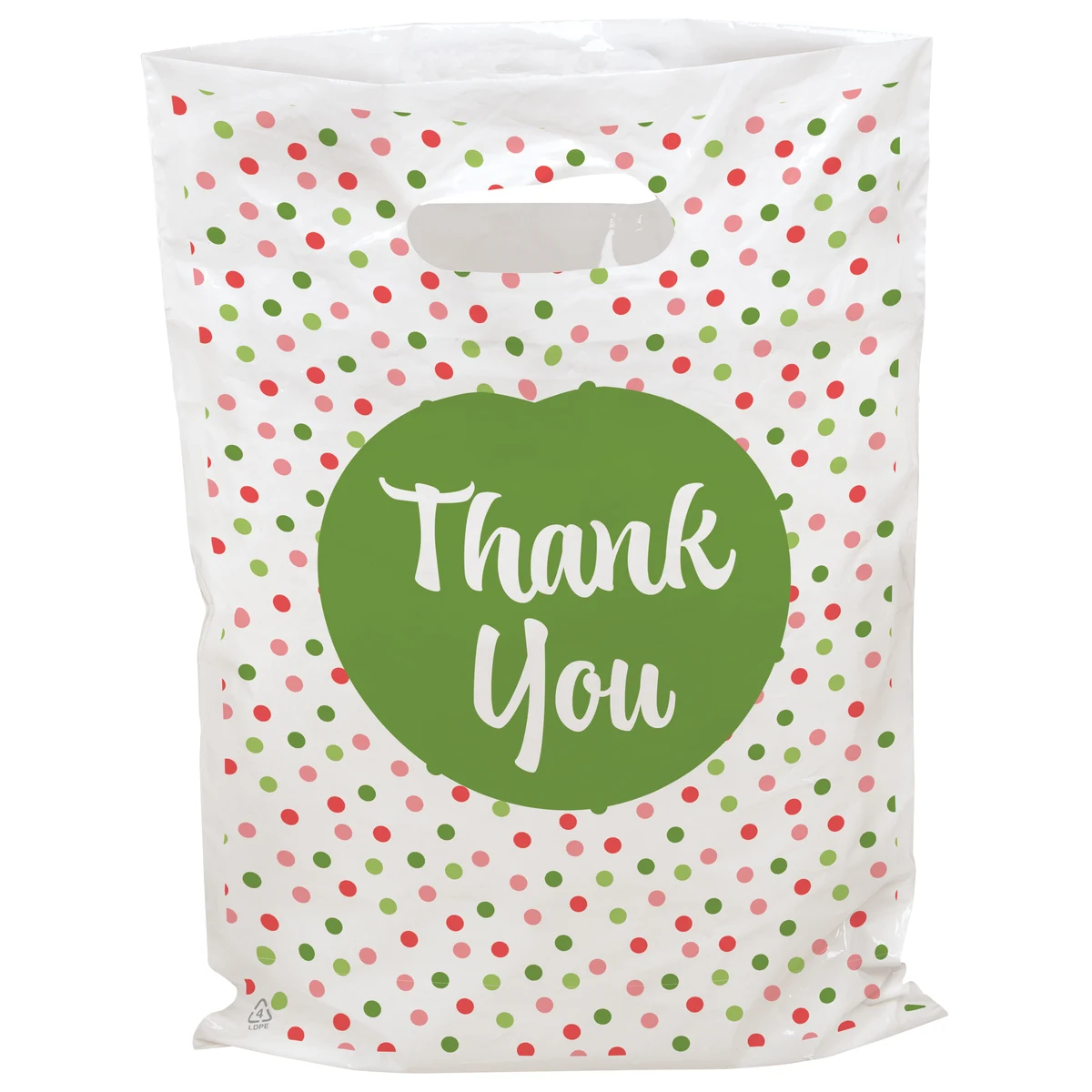 Polka Dots Seasonal Predesigned Plastic Bag (12" x 15") 1