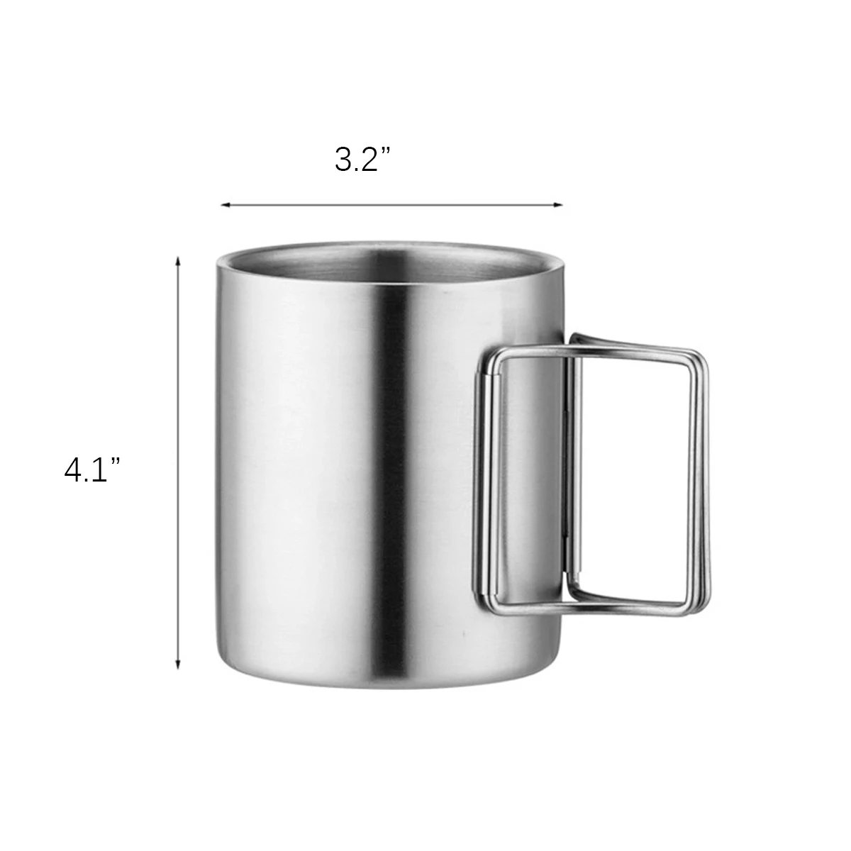 Stainless Steel Cup With Folding Handle 1