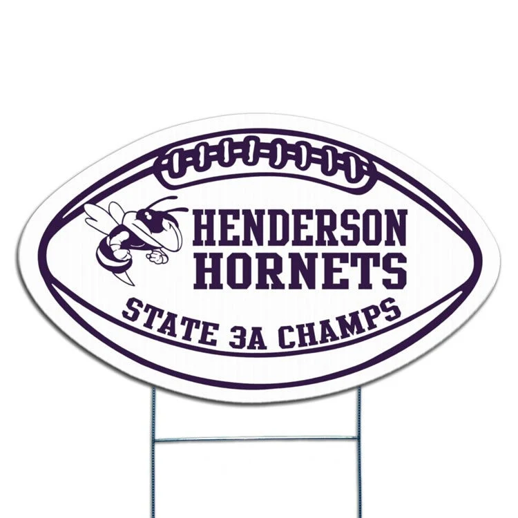 Football Yard Sign, Screen Printed 1