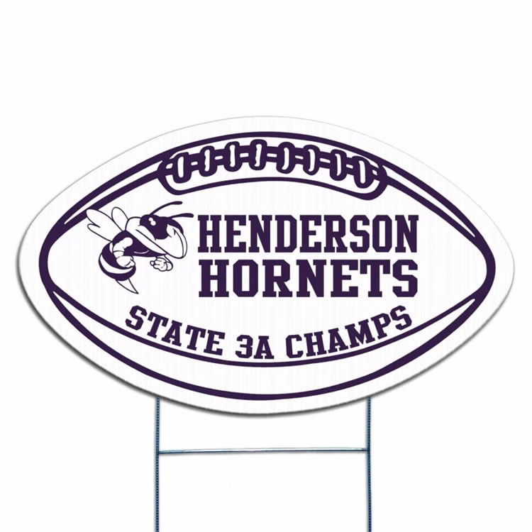 Football Yard Sign, Screen Printed